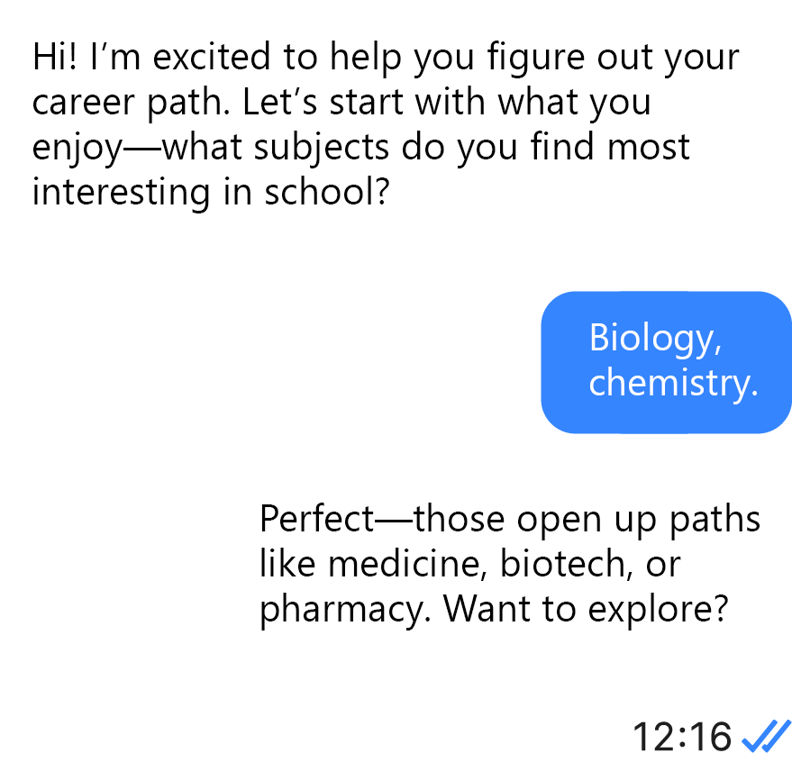 Chat between AI and user
